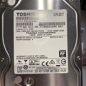 Жесткий диск Toshiba 1тв