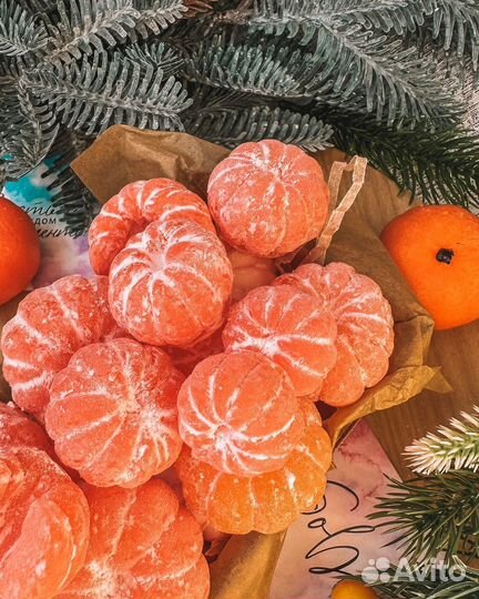 Мандарины из мыла на новый год