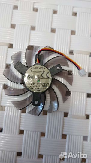 Куллер для видеокарты, 75мм, 3pin