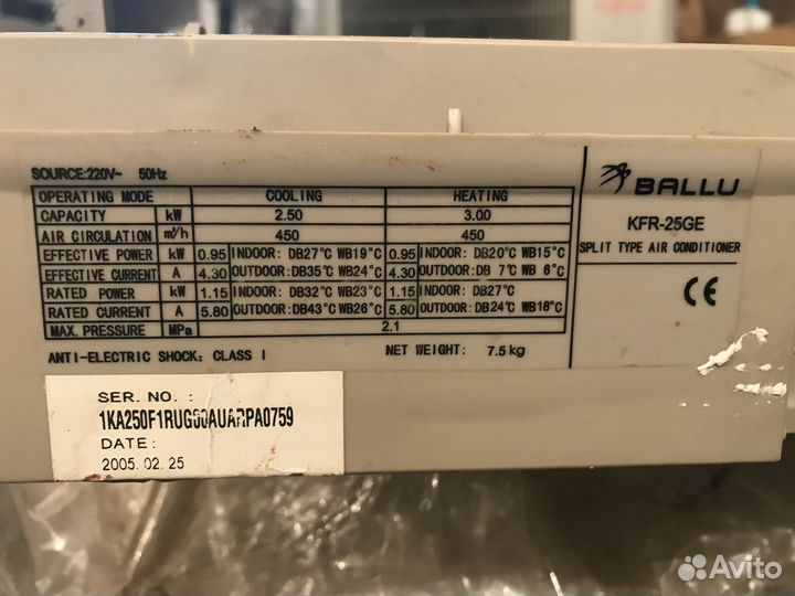 Плата внутреннего блока Ballu KFR-25GE