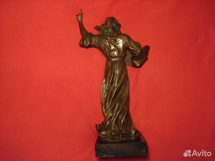 Пророк Моисей Статуэтка 1947г Бронза Доре Г. 36см
