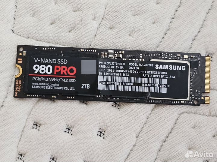 SSD диск Samsung 980 Pro 2TB Оригинал Обмен