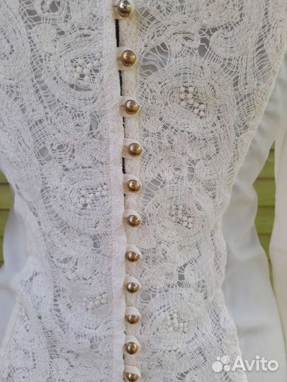 Нежная блуза ретро винтаж лолита 44 р