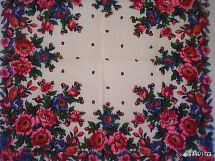 Платок Павло-Посадский\Новый\Чисто-шерстяной\79X82