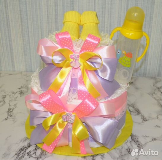 Торт из подгузников подарок на выписку