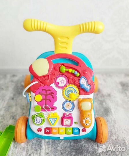 Ходунки каталка детские 3 в 1 Жирафики