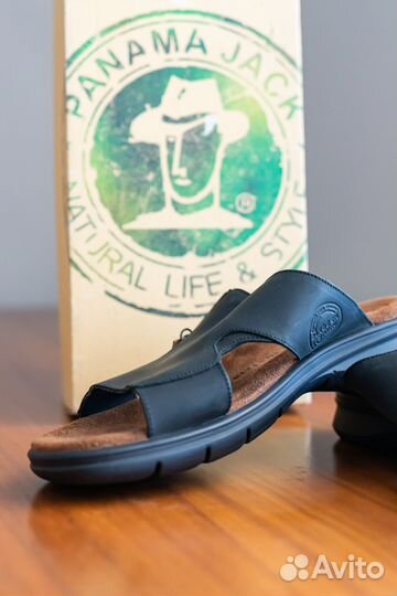 Шлепки мужские кожаные