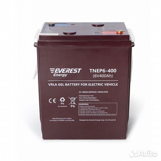 Тяговый аккумулятор everest TNE 6-400