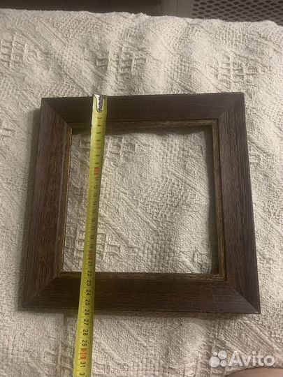 Рамка багет дерквянная, коричеяневый с золотом