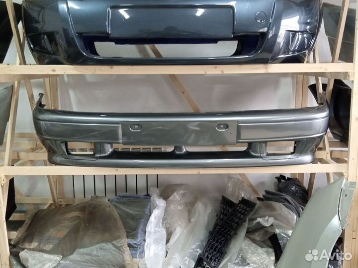 Бампер передний 2114 цвет серый (Кварц) 630