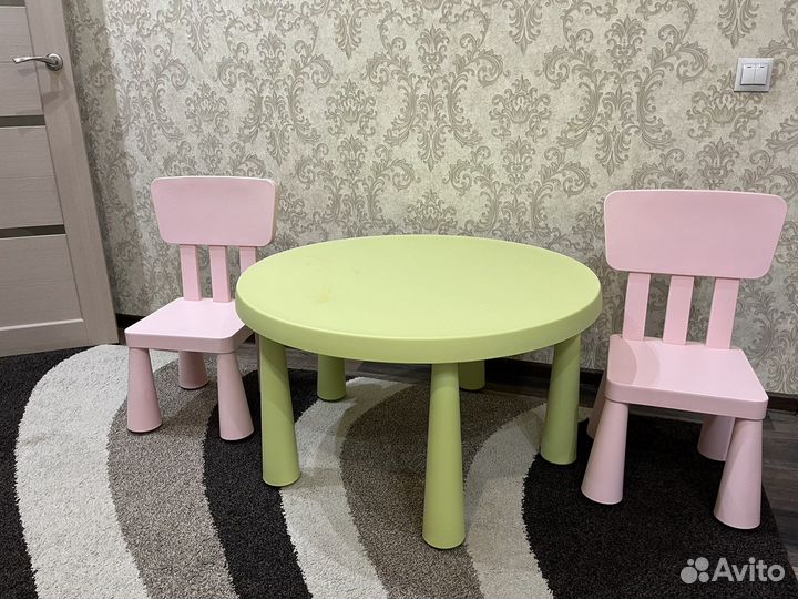 Детский столик и стульчики IKEA