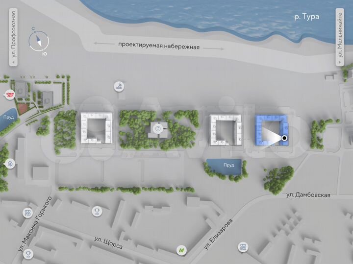 2-к. квартира, 54,3 м², 2/16 эт.