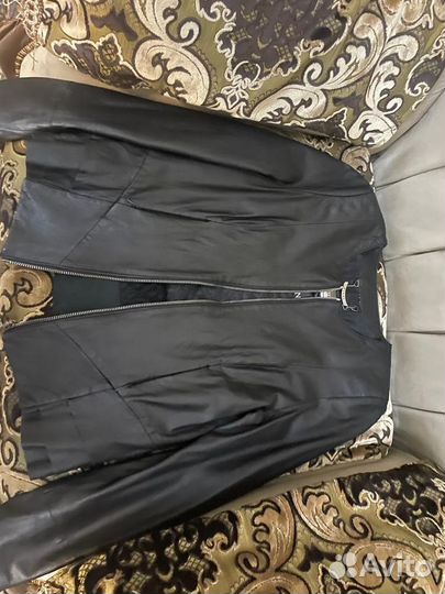 Куртка кожаная женская демисезонная р 46