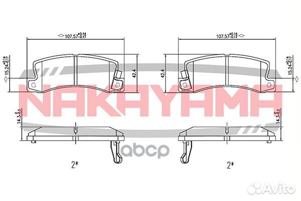 Колодки тормозные P0232NY nakayama