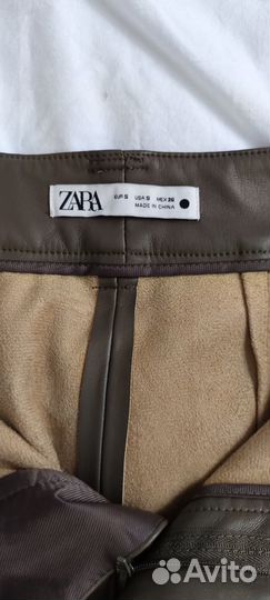 Брюки из экокожи Zara