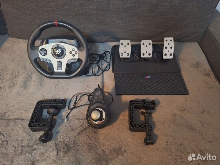 Руль игровой Dexp Wheelman Pro Gt, педали, кпп