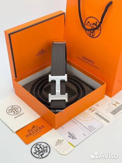 Ремень мужской Hermes двусторонний
