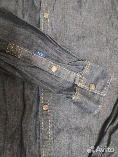 Рубашка мужская джинсовая размер 50