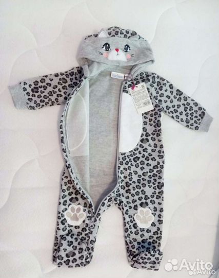 Новый тёплый комбинезон на рост 62- 68 (3-6 мес)