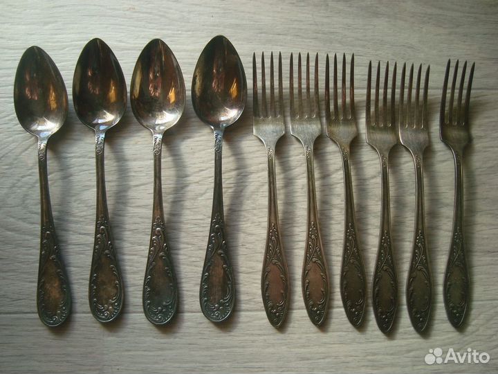 Ложки вилки столовые мельхиор