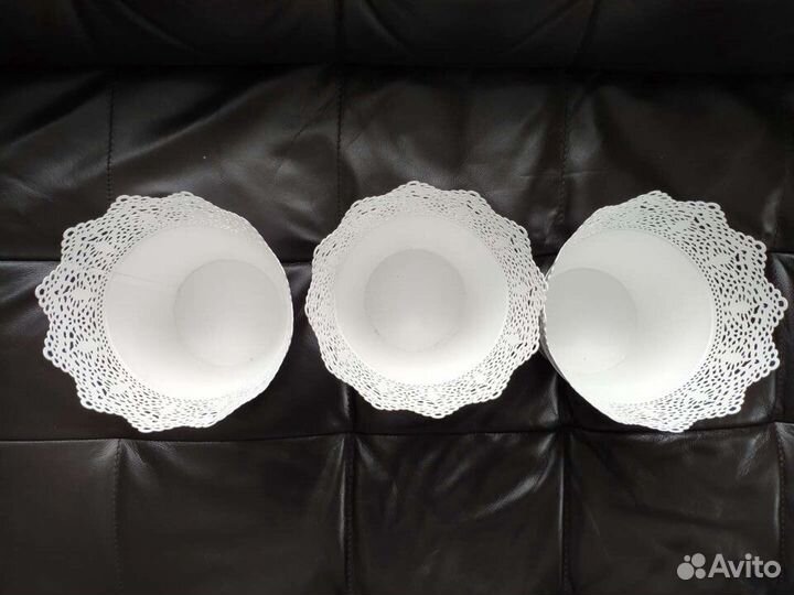 Кашпо подставка Икея Скурар металл 3 штуки