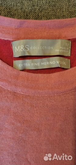Термобелье лонгслив/термокофта/свитер меринос M&S
