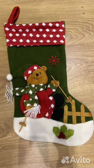 Новогодний носок на камин