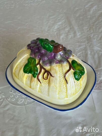 Керамика посуда масленка мельхиор