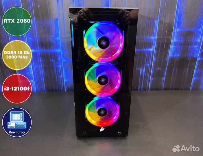 Сборка пк для 2к i3-RTX2060-16DDR4-IFQ10274569-H610