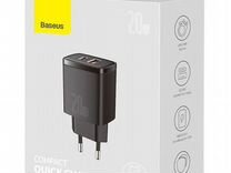 Сетевое зар. устр. Baseus Compact 20W EU 1USB/1C C