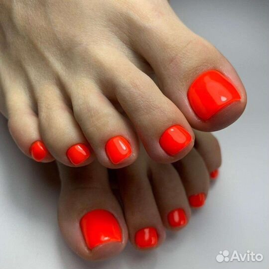 Педикюр с покрытием гель лака