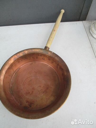 Таз латунный с ручкой СССР