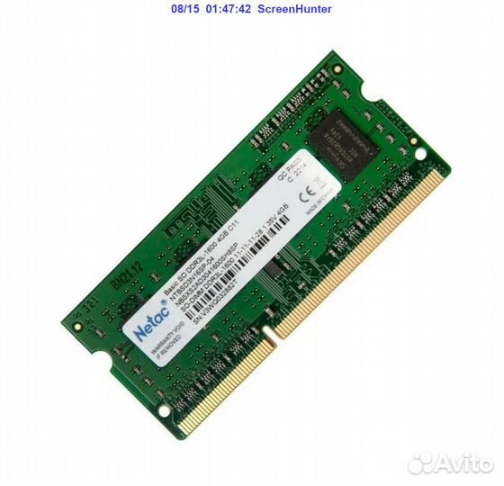 Netac SO-dimm DDR3L 4Gb (ntbsd3N16SP-04) x 1 шт