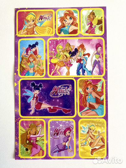 Наклейки winx/винкс 3шт Все в наличии