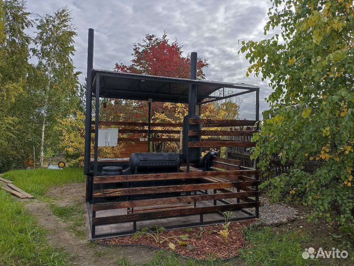 Мангальная зона в стиле Лофт