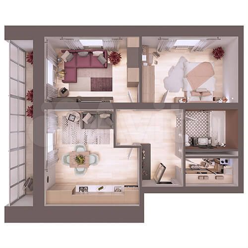 2-к. квартира, 63,5 м², 1/5 эт.