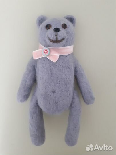 Мишка 21см, валяная шерсть