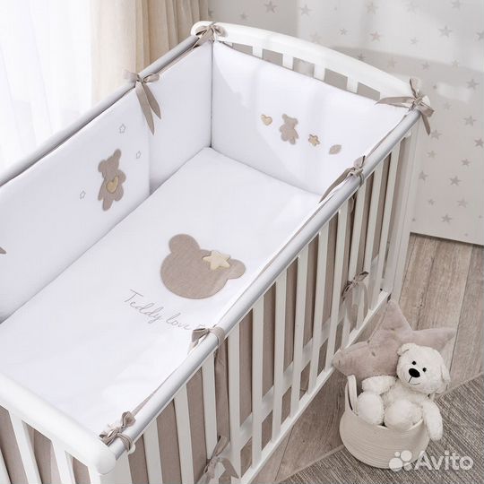 Комплект в кроватку Perina «Teddy love» 6 предмето