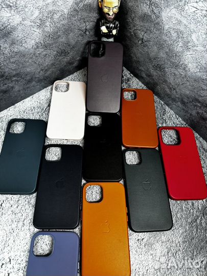 Leather case iPhone 13 magsafe с анимацией