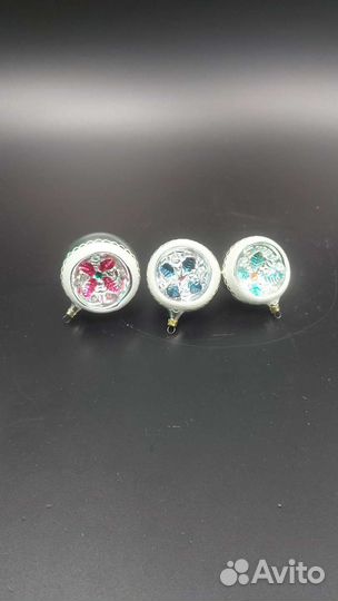 Стеклянные елочные игрушки прожектор СССР