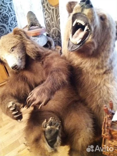 Медведица с медвежонком (иммитация)