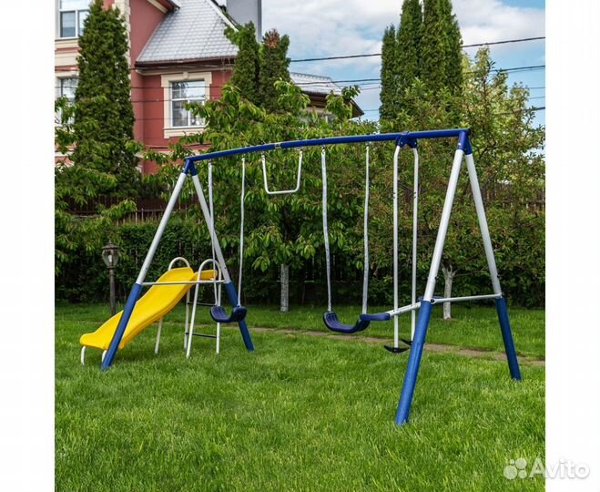 Детский комплекс качели, качели-балансир, горка
