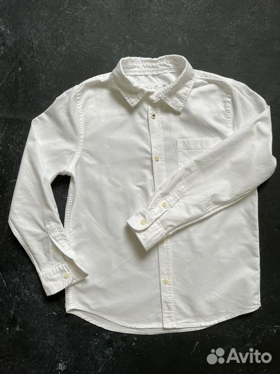 Рубашка школьная белая zara р-р 134