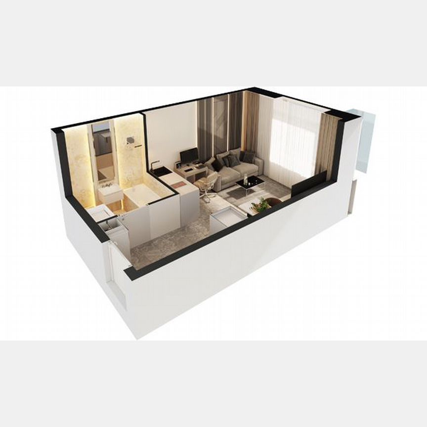 Апартаменты-студия, 22,9 м², 29/30 эт.