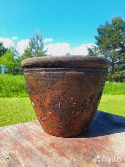 Глиняная Корчага Горшок Для Хранения Пищи 19в
