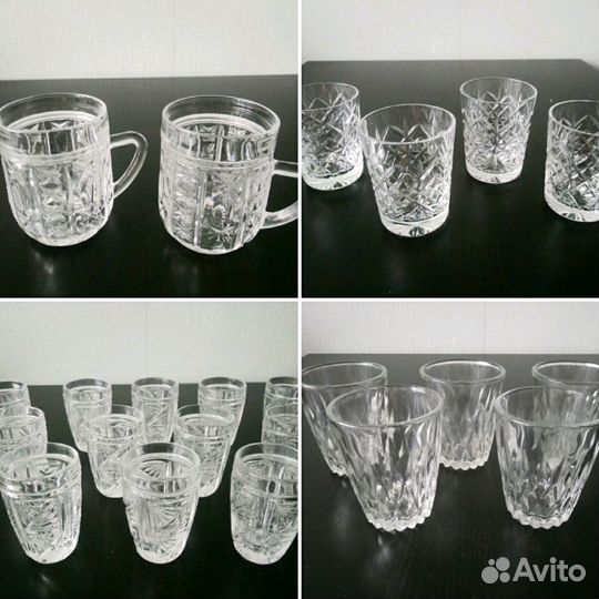 Бокалы фужеры рюмки хрусталь