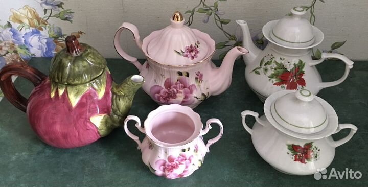 Заварочный чайник/кофейник и сахарница