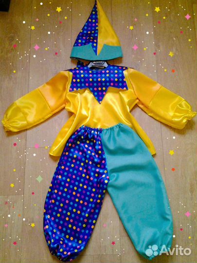 Костюм петрушка скоморох волк гном ёлка