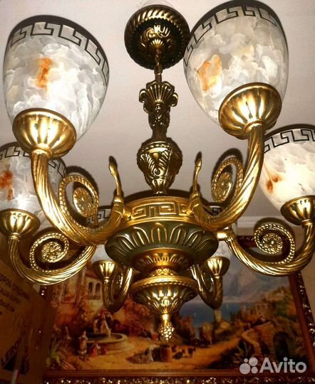 Люстра бронзовая новая С.013.А/32/6