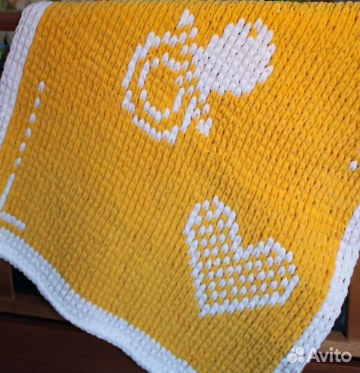 Плед детский вязаный ручная работа